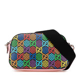 グッチ GGサイケデリック ショルダーバッグ 574886 ピンク ブラック マルチカラー PVC レザー レディース GUCCI 【中古】